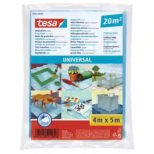 Tesa Plástico Protector Universal 4 x 5 m (20m2)