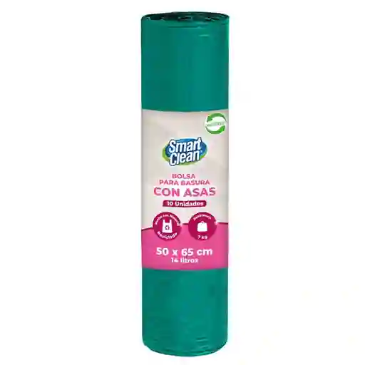Smart Clean Bolsa Basura Con Asas 50 x 65