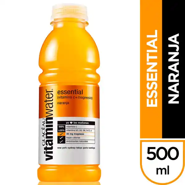 Vitamin Water Bebida Essential Sabor a Naranja