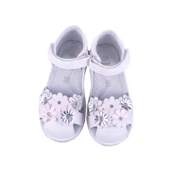 Sandalias Bebe Niña Blanco Pillin 25