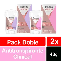 Rexona Clinical Desodorante Classic y Extra Dry en Crema