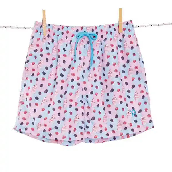 Short Traje de Baño Adulto Sundae de Frutos Rojos Talla XXL