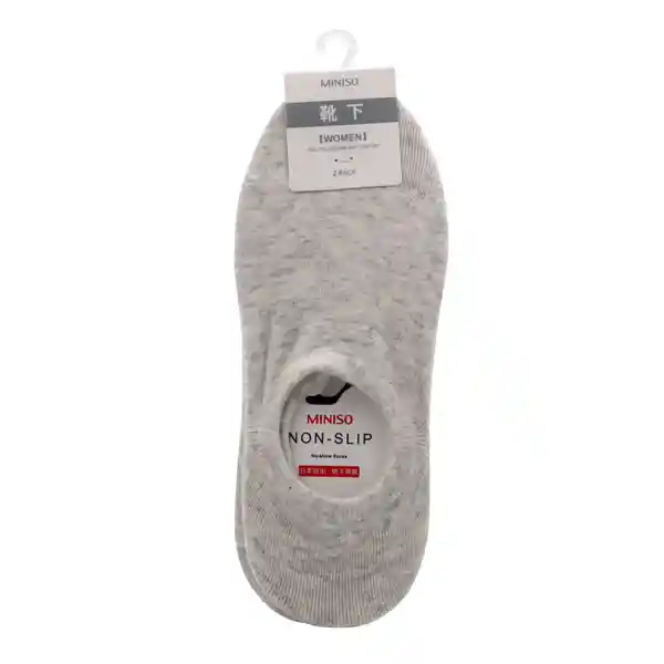 Miniso Protector de Pie Para Mujer Liso Gris