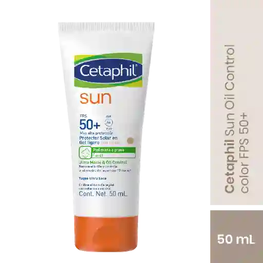 Cetaphil Sun Gel Ligero Oil Control Fps50+ Con Color