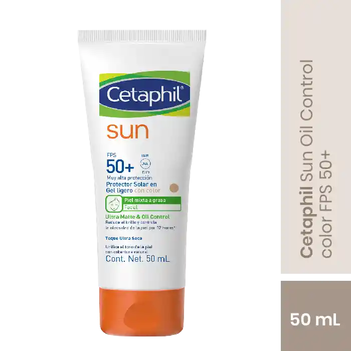 Cetaphil Sun Gel Ligero Oil Control Fps50+ Con Color