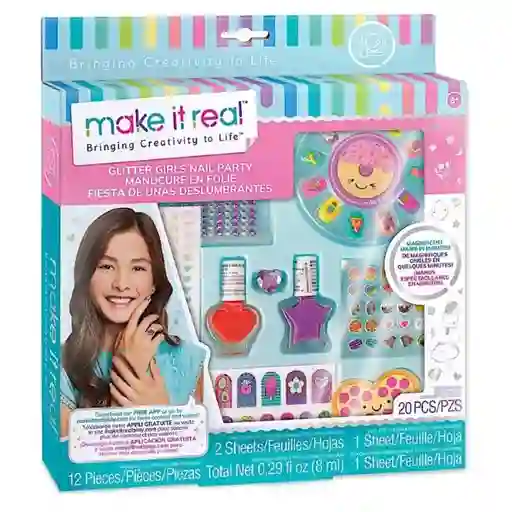 Make it Real Juguete Fiesta de Uas Glitter