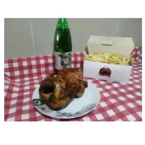 Pollo Entero + Papa Grande + Bebida 2 Lt