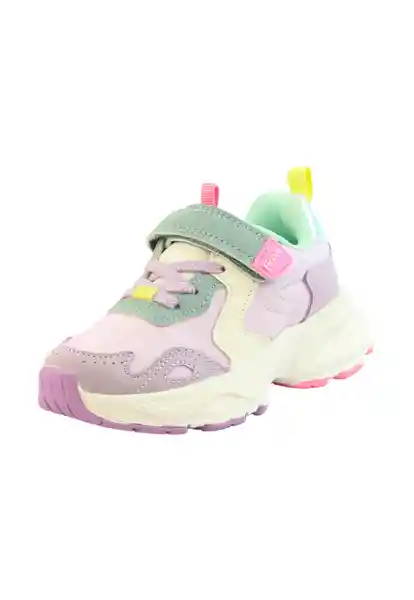 Zapatillas Sport Velcro Elástico Kids Niña Lilac Talla 26 869