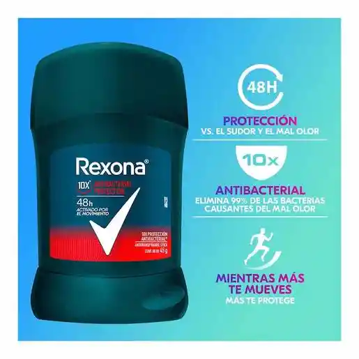 Rexona Desodorante en Barra Antibacterial 