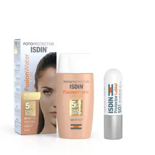 Isdin Kit Protector Solar Fusion Water Color + Protector Labial