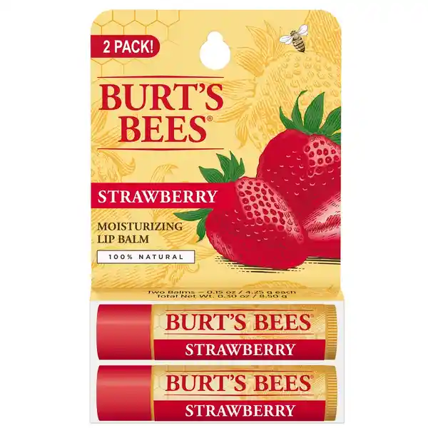 Burt's Bees Pack de Bálsamo Labial Frutilla Strawberry