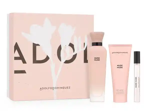 Adolfo Set Dominguez Nude Musk Mujer + Megaspritzer + Loción