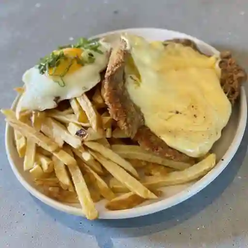 Milanesa de res a lo pobre