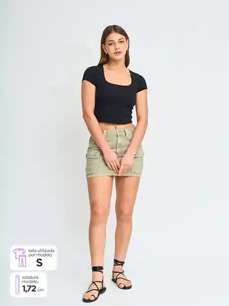 Index Falda Corta Ecarg Color Oliva S S25