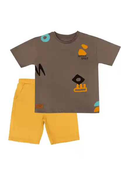 Conjunto Niño Spirit Kids Grafito Talla 02 - 263