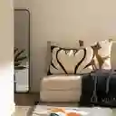 Cojín Tela Bouclé Con Diseño Beige