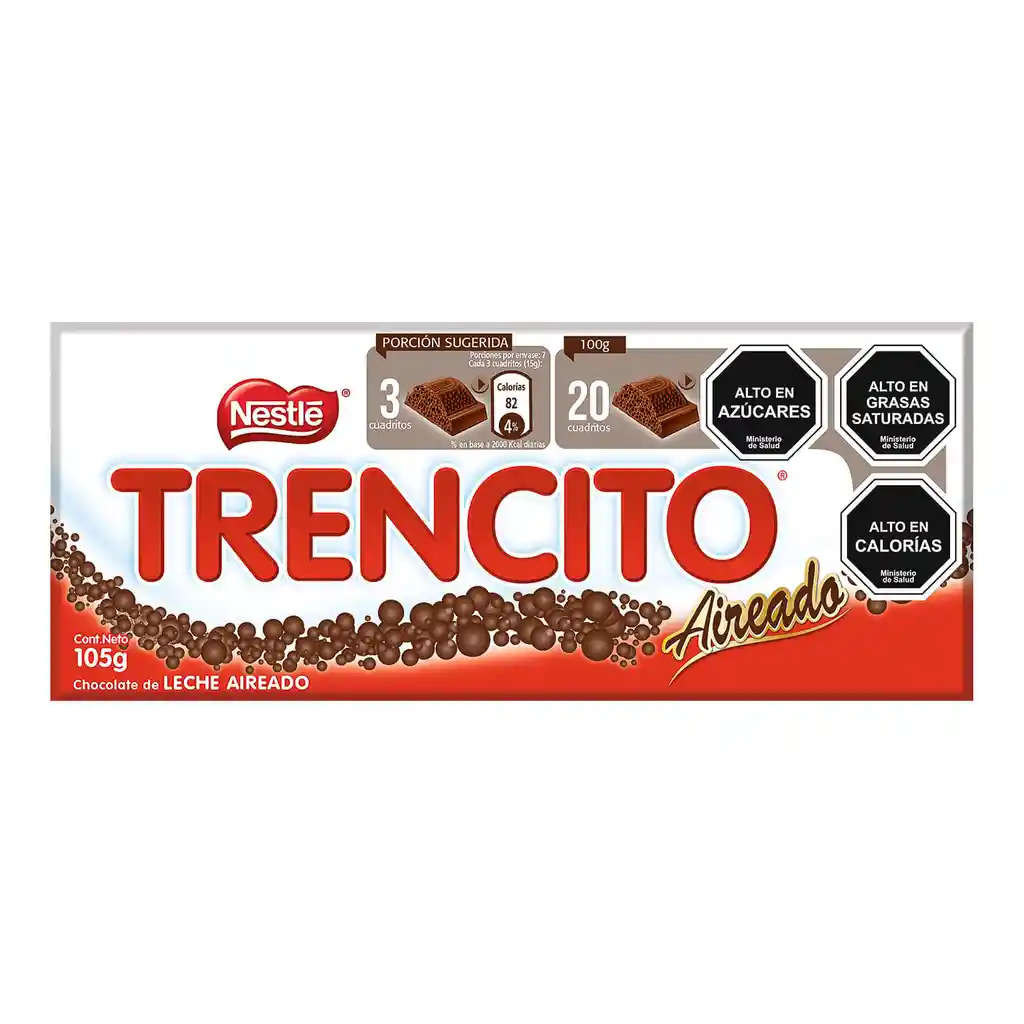 Nestlé Barra de Chocolate con Leche Aireado Trencito 