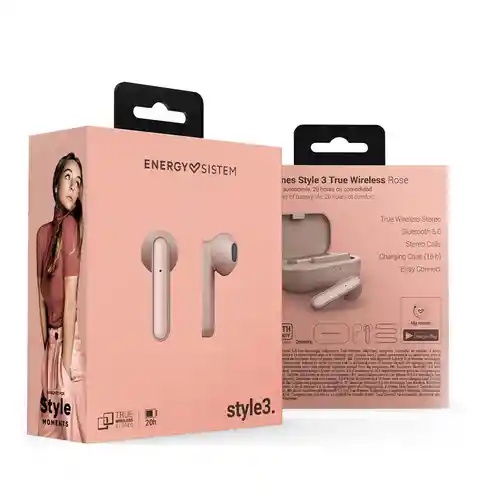 Energy Sistem Audífonos In Ear Bt Style 3 Rose Tws 450749