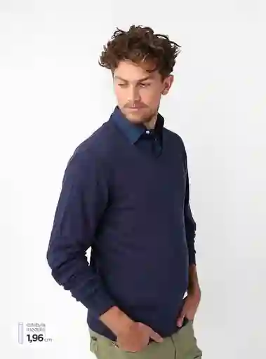 Sweater Hombre Kenneth Stevens Algodón Cuello En V Talla S