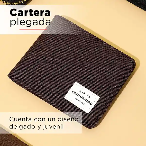 Billetera Horizontal Para Hombre Canvas Miniso