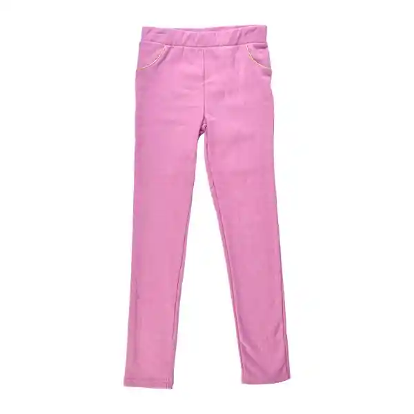 Pantalón Calza Larga Lisa Niña Rosado 8 a Pillin