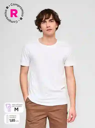 Index Polera Manga Corta Crew Ttemp Blanco M