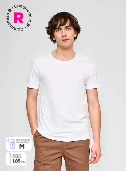 Index Polera Manga Corta Crew Ttemp Blanco M