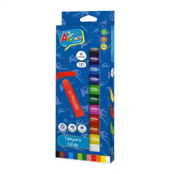 Art & Craft Tempera Solida 12 Colores