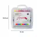 Paquete de Crayones de Oleo Con Estuche Transparente 24 Colores