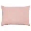 Funda Para Almohadón de Algodón Texturizado Rosado 70 x 50 cm