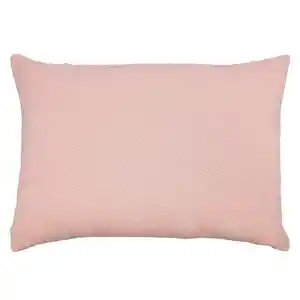 Funda Para Almohadón de Algodón Texturizado Rosado 70 x 50 cm