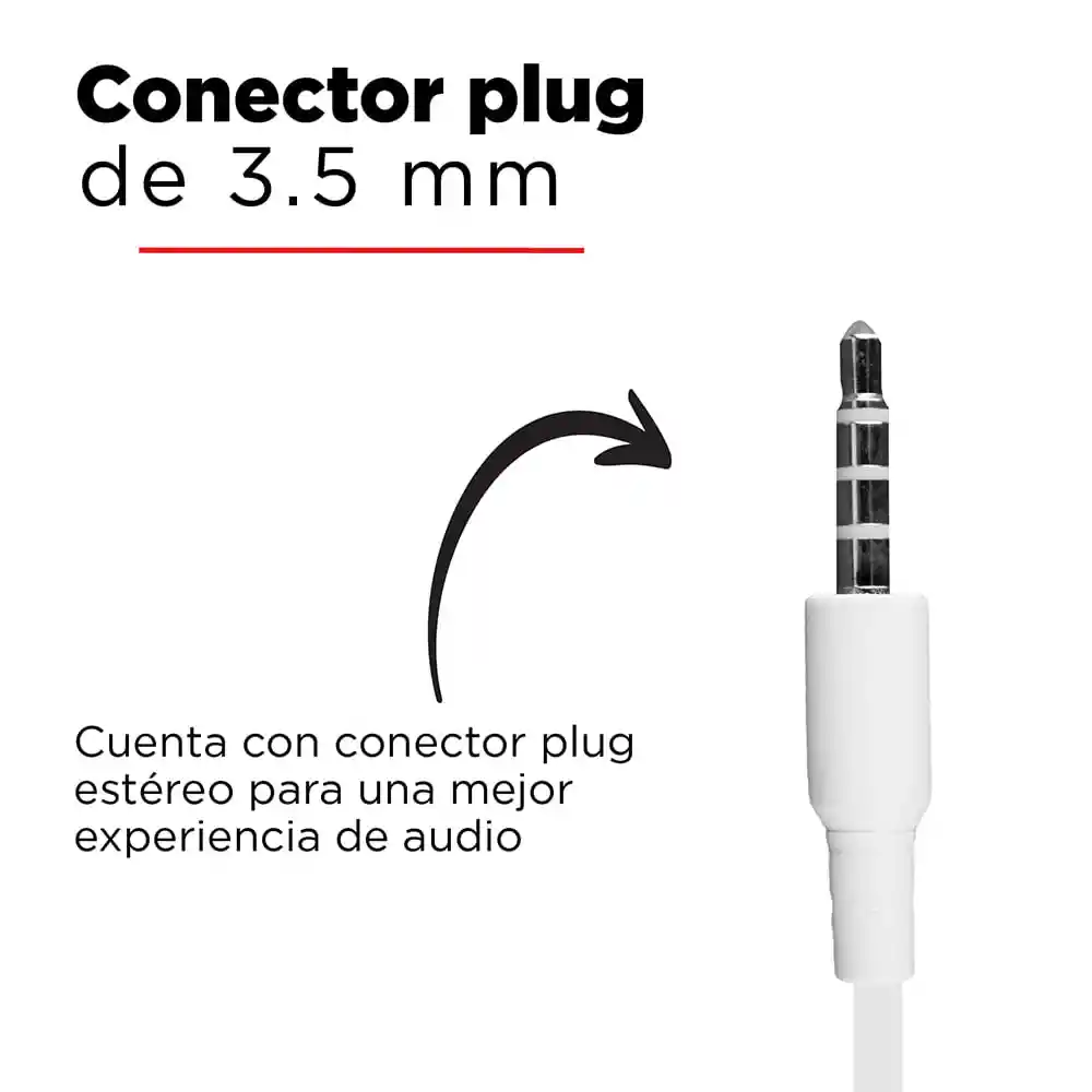 Miniso Audifonos De Cable Blanco 1m