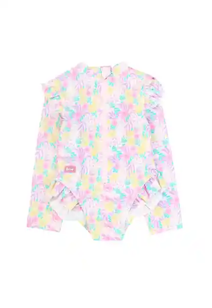 Traje de Baño Manga Larga Holiday Niña Rosado Talla 12/18 - 220