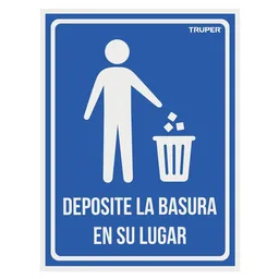 Truper Letrero "Deposite la Basura en su Lugar" 28 cm