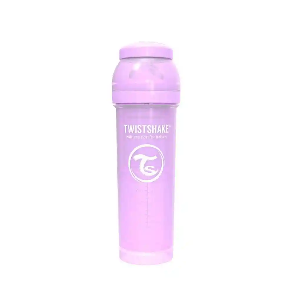 Twistshake Mamadera Anti-Cólico Morado Pastel Capacidad 330 mL