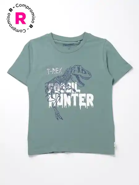 Harvest Polera Manga Corta Basdino es Verde 4 V26