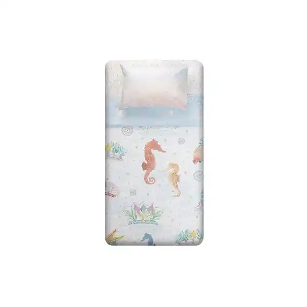 Funda Plumón Reversible Sirenas 1.5 Plazas Rosen