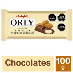 Orly Tableta de Chocolate Relleno Sabor Almendra