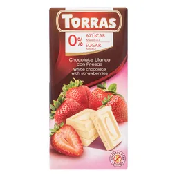 Torras Chocolate Blanco con Fresas sin Azúcar