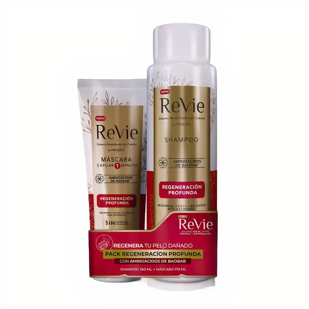 Revie Pack Shampoo + Máscara Regeneración Profunda