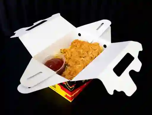 Caja Papas Fritas Pollo Mechado 1 Salsa