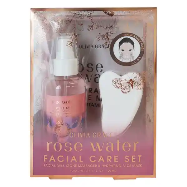 BODY LUXURIES Set De Cuidado Facial Rose Water Olivia Grace