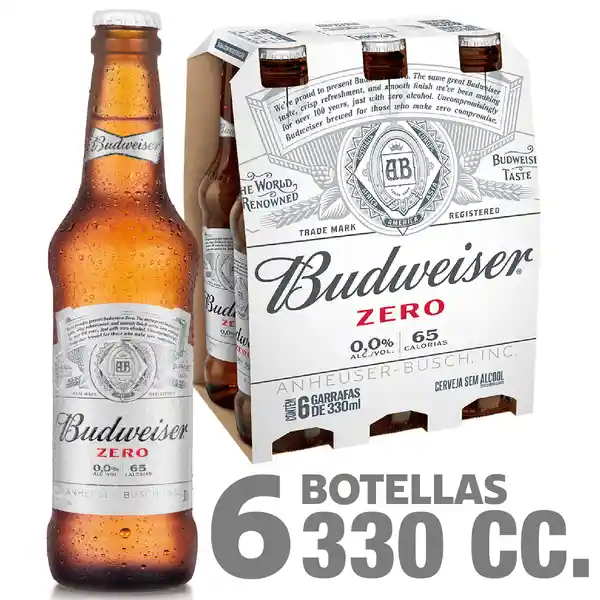 Budweiser Zero 6Pack 6 x 330 cc