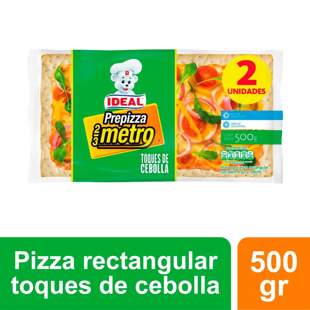 Ideal Pre Pizza Rectangular Toques de Cebolla
