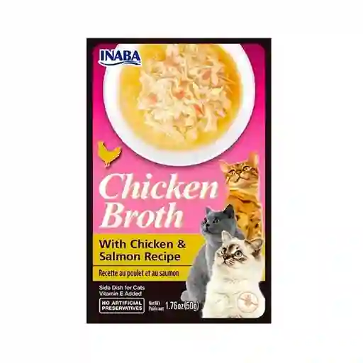 Inaba Churu Caldo de Pollo y Salmón Para Gato Broth