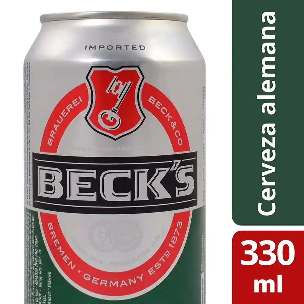 Becks cerveza en lata