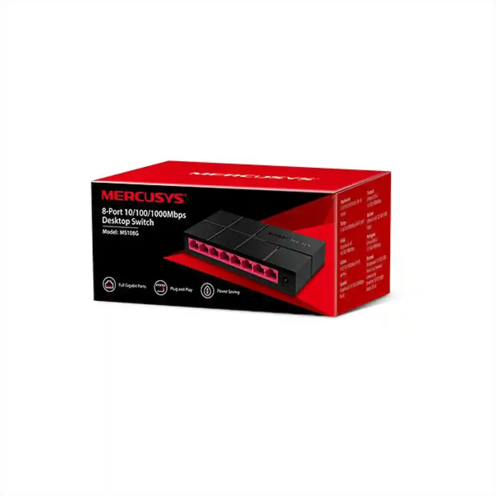 Switch De Red Mercusys 8 Puertos 10/100/1000mbps