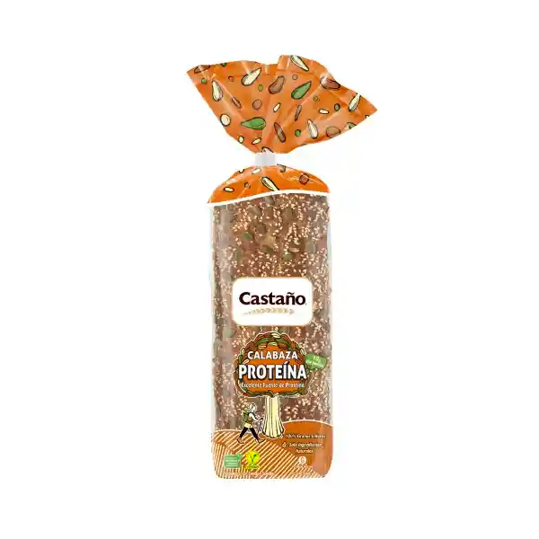 Castaño Pan Molde Calabaza Proteína