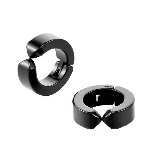 Set Aros Clip Falsos Par Negro