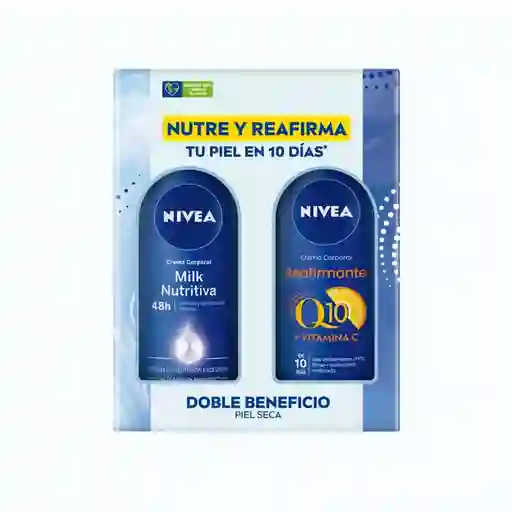 Nivea Crema Corporal Milk Nutritiva + Q10 Reafirmante Piel Seca